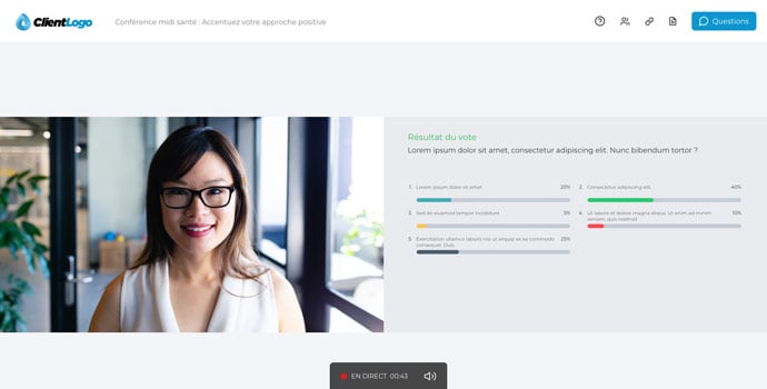 interface utilisateur webdiffusion